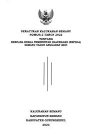 RKPKAL TAHUN 2024 KALURAHAN SEMANU